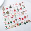 50-Piece Christmas Alloy Enamel Charms Set: Mixed Style DIY Pendants and Dangle Charms.
