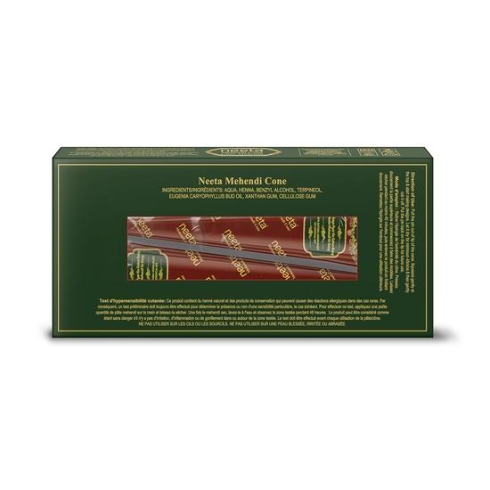 Конусы хны Neeta для рук 4 шт. в 1 коробке (Пакет из 7) Свадебные конусы менди Натуральный конус менди для свадьбы, дизайна рук, красновато-коричневый цвет