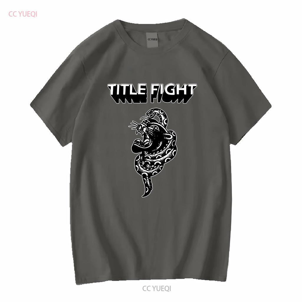 Винтаж Группа Title Fight Цветочный Зеленый Плотный Хлопок Черная Футболка C2209 с длинным или коротким рукавом винтаж Стирка Повседневный Мягкий мода