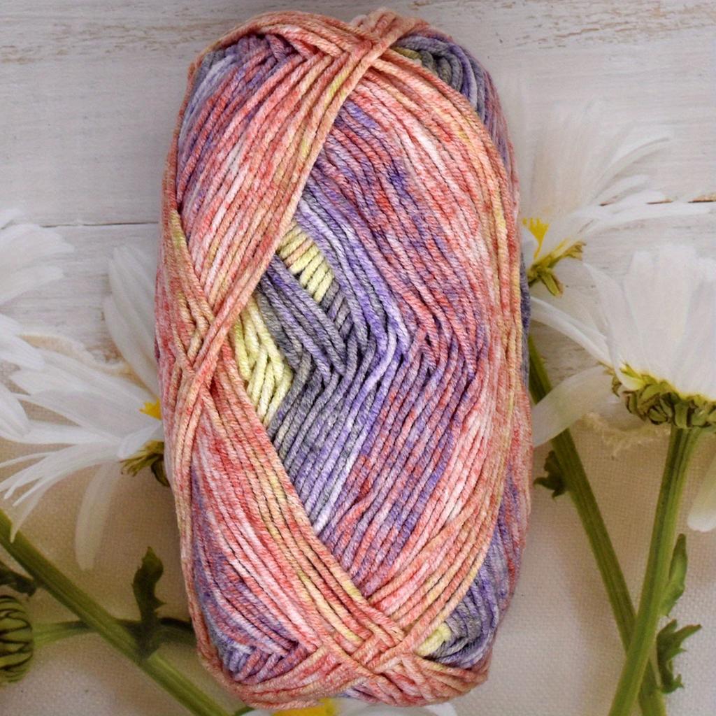 6pcs 240g/8.4oz Cotton Yarn Multicolor Gradient Yarn for Crochet & Knitting DIY Craft Yarn for CushionsTote Bags Home Decor Craft Materials