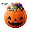 Halloween Party Game Props 30Pcs Mochi Squeeze Toys with Pumpkin Bucket for Kids, Trick or Treat Bag Fillers, Set Soft Pinch Ghosts Bats And