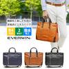[EW] EVERWIN 21598 Japanese-Made Business Bag for Men and Women, Leather Attached, Lightweight (Navy)