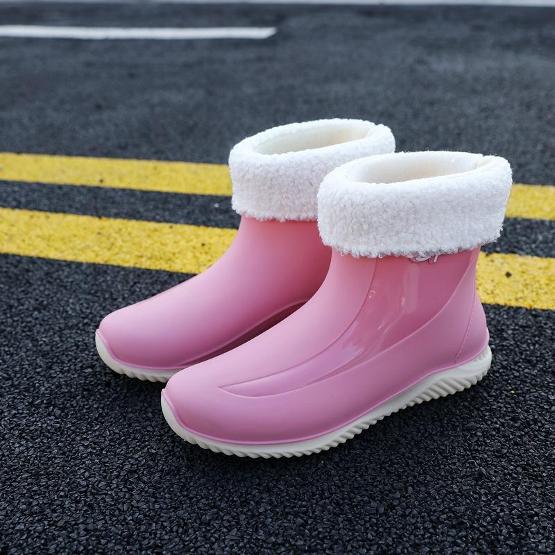 Модные резиновые сапоги для женщин, летние низкие короткие резиновые сапоги, бахилы для мойки автомобиля, резиновая обувь, весенние и осенние водонепроницаемые туфли Tide