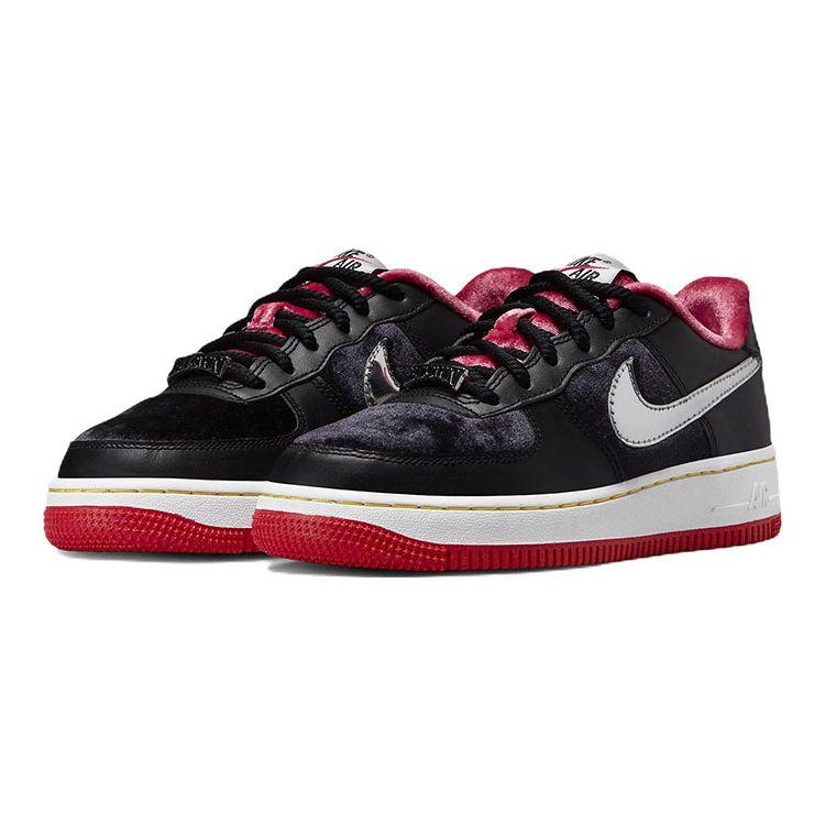 Nike Кроссовки Air Force 1 Low Premium GS H-Town Kids, черные, многоцветные, университетско-красные DZ5296-001