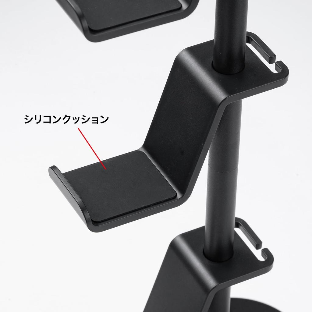 Sanwa Supply Game Controller Stand (with Headphone Holder, Black) JY-STN1BK