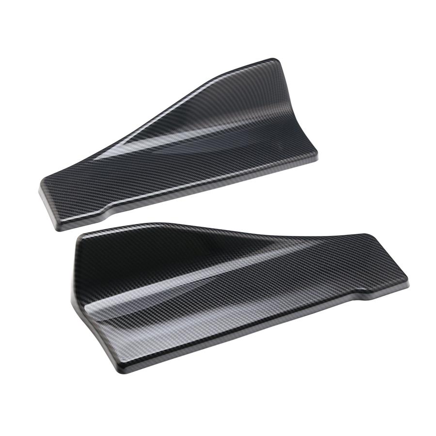 Carbon Fiber Look Car Bumper Spoiler Rear Lip Angle Splitter Diffuser Anti-crash