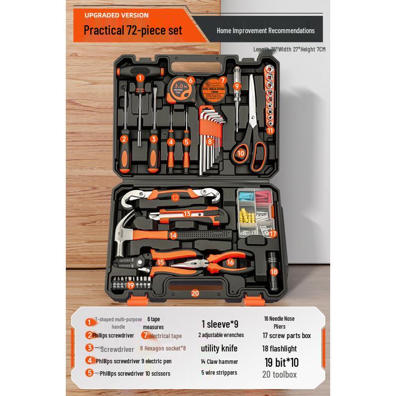 Многофункциональный набор инструментов «Зеленый Лес»: Полный набор для ремонта по дому и для электрика