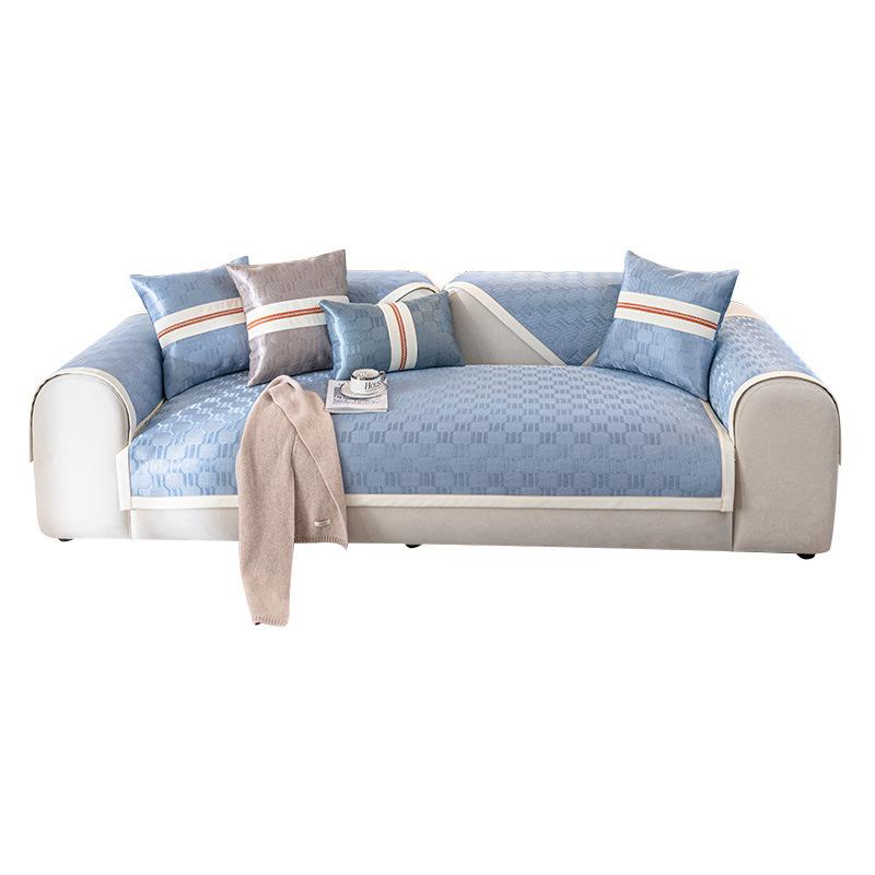 Summer Cool Ice Silk Sofa Cushion Modern Simple Non-Slip Sofa Cover  New Seat Cushion Summer Mat