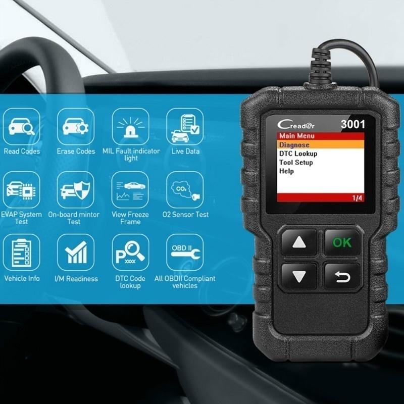 Launch CR3001 Upgrade Version YA-101 OBD2 Auto Car Diagnostic Scanner Tool Car Automotive Erase/Reset Fault Codes Diagnostic Scanner