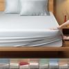 Высококачественная простыня на резинке из бамбука, чехол для матраса с резинкой, двуспальная простыня размера King Queen 90/120/200