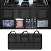 Car Trunk Organizer Rear Seat Back Storage Bag Mesh Pocket Hanging Tidying Interior Pouch Auto Accessories Supplies
