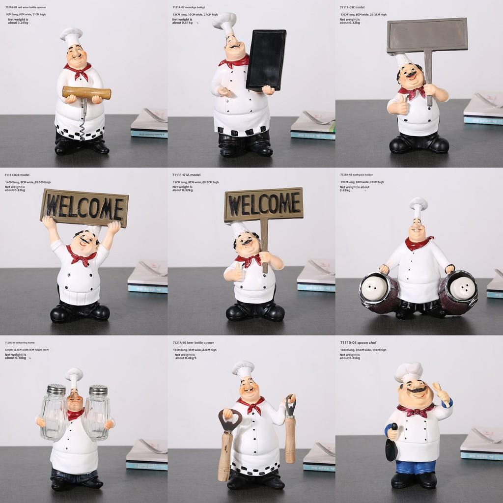 Смола Фигурка Шеф-повара в Европейском Стиле Для Домашнего Декора, Украшение для Торговой Точки, Кофейного Столика