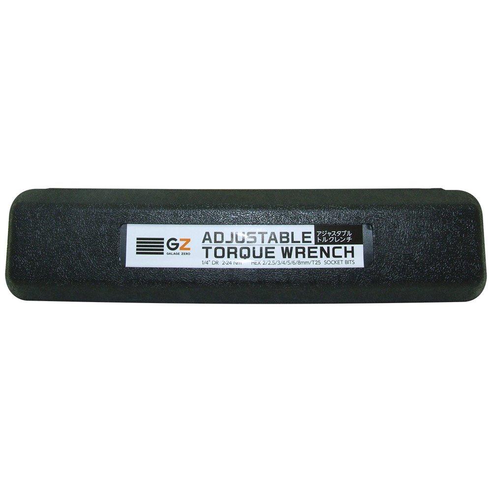 Динамометрический ключ для велосипеда Garage Zero, дюймовые биты GZTL32 2-24 Нм (1/4 привод, H2, 2.5, 3, 4, 5, 6, 8 мм, T25)