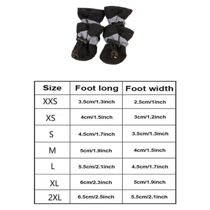 4 шт./компл. непромокаемая обувь для собак, нескользящие непромокаемые сапоги для собак чихуахуа, обувь для маленьких кошек, собак, щенков, собак, пинетки для домашних животных