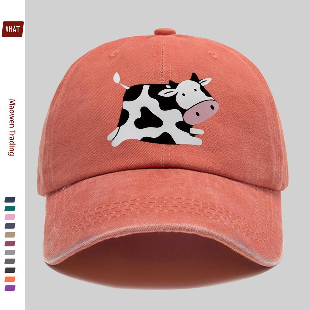 pc pcs Cow Print Baseball Cap Suitable for Dating Fishing Travel Outdoor Sports Beach Vacations Parties Adjustable Buck