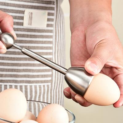 Открывалка для яиц из нержавеющей стали, разделитель для крекеров, съемник для семейного завтрака, устройство для удаления яичной скорлупы, нержавеющий нож для яиц