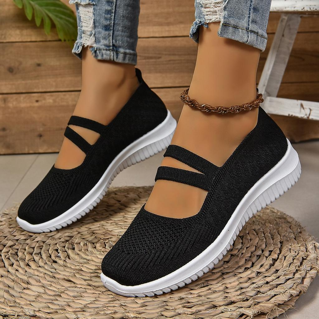 Летние новые дышащие туфли на плоской подошве с круглым носком