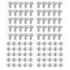50 Sets Rivets Screws Kit M4 Stainless Steel Flat Round Fence Cleat Nuts for Leather Crafts