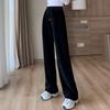 Осенние однотонные теплые вельветовые широкие брюки женские капри зимние утолщенные свободные повседневные брюки из синели женские флисовые вельветовые брюки с высокой талией 25426