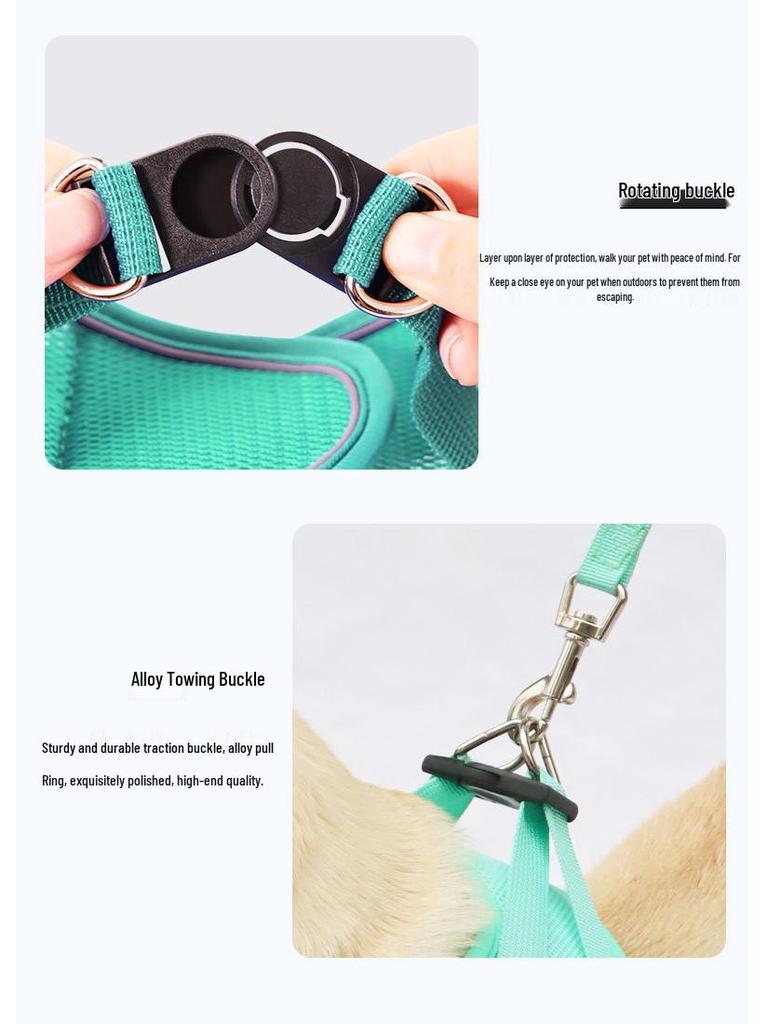Защитная шлейка и поводок для кошек и маленьких собак - Веревка для прогулок на улице для тедди и бишон-фризе