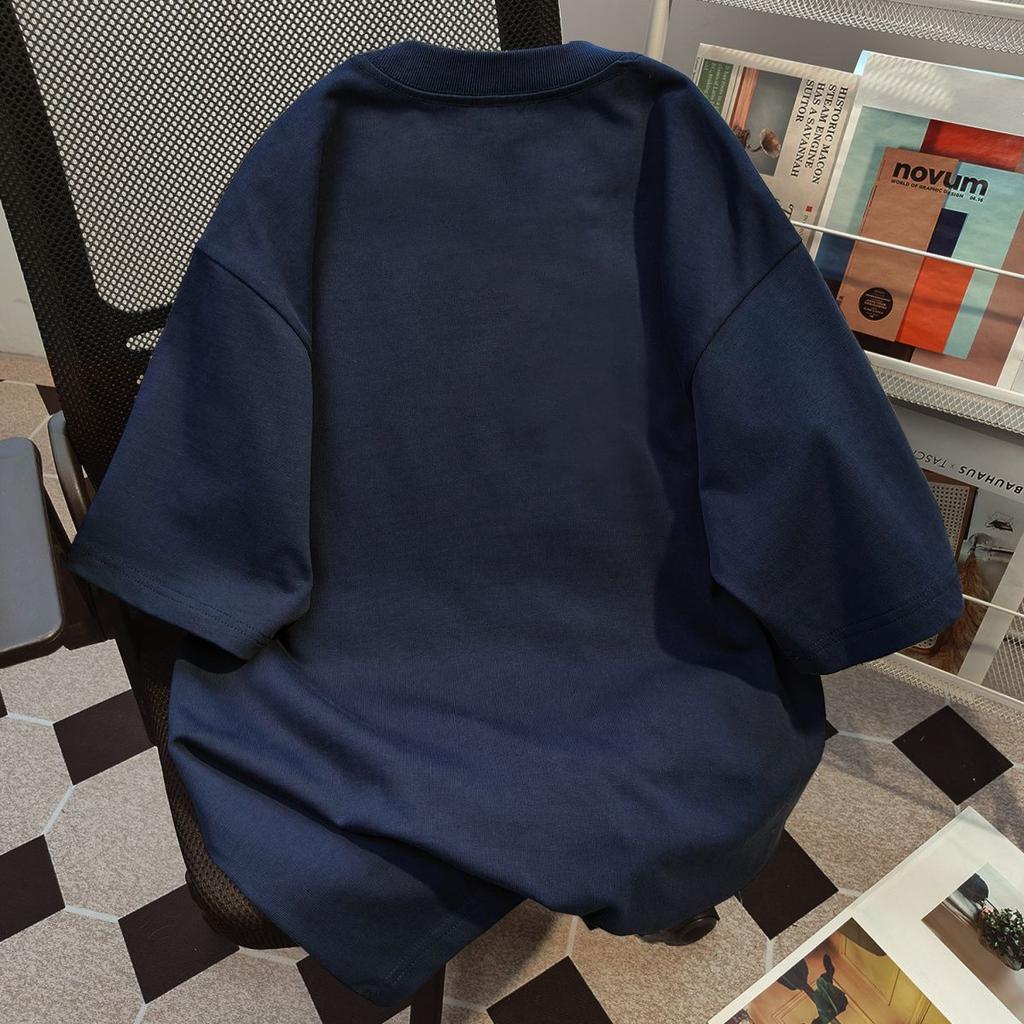 Футболка с короткими рукавами American Retro High Street, мужская футболка высокого качества Ruan Shuai Oumei, модная брендовая пара