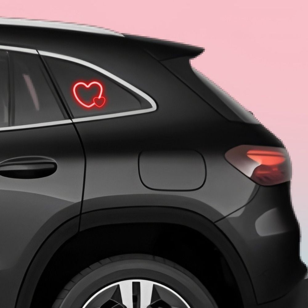 Solar Powered Solar Powered Car Light Type-C Rechargeable Wireless Car Decoration For Car Window