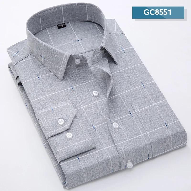 2026 Men's Printed Shirt Spring Long Sleeve Casual Daily Thin Soft Comfortable Business Slim Fit Button Down Dress Shirts