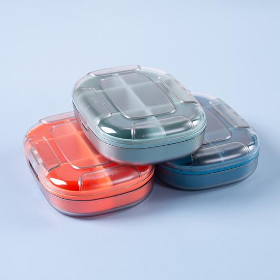 Portable Travel Pill Case 6 Grids Tablet Storage Container Moisture-proof Pill Organizer Clear View Large Capacity Small Pill Box