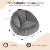 Bean Bag, Bean Bag for Adults and Children, for Living Room, Bedroom, Playroom, Office-Medium (Light Gray)