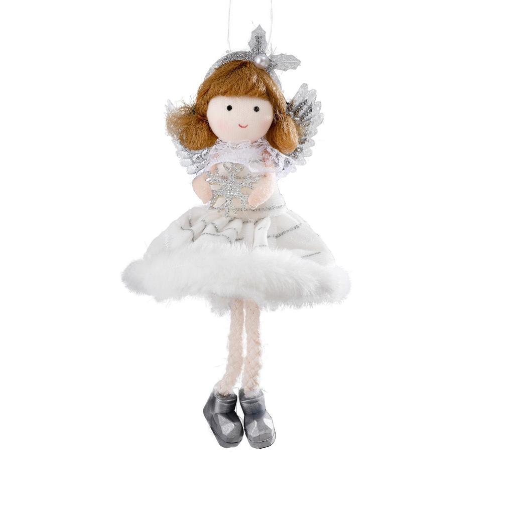 Рождественские плюшевые куклы-ангела для девочек, украшения, рождественская елка, подвеска, подвесное украшение для дома, новогодний декор, подарки для детей