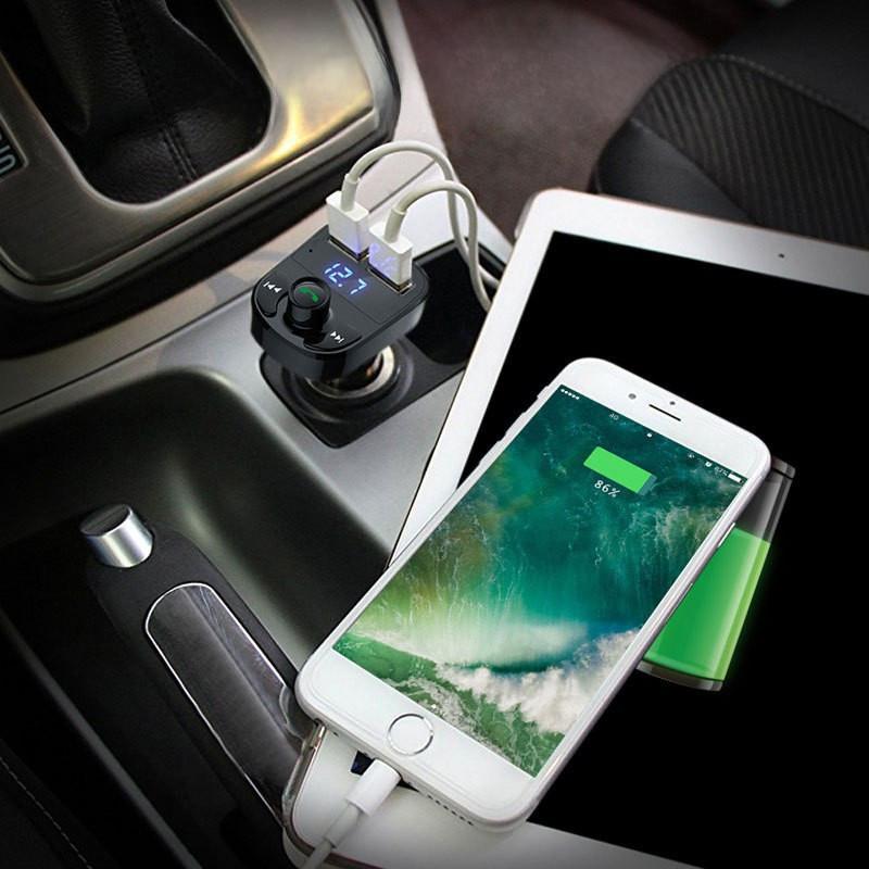 Автомобильный Bluetooth-приемник Зарядное устройство Без потерь Качество звука FM-передатчик Вставка карты Автомобильный MP3-плеер Bluetooth