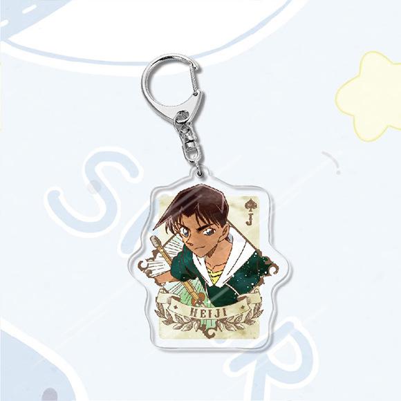 Акриловый брелок в стиле аниме «Детектив Конан», металлическое кольцо, автомобильная сумка, украшение для ключей, аксессуар, подарок, аниме, подарки, кулон