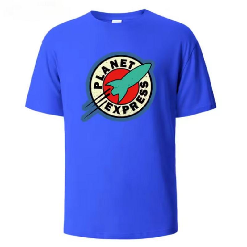 Planet Express Printed Breathable Round Neck Unisexs Tee Pure Cotton Simple Fashionable Casual Wear Lightweight Soft Unisexs Tshirt