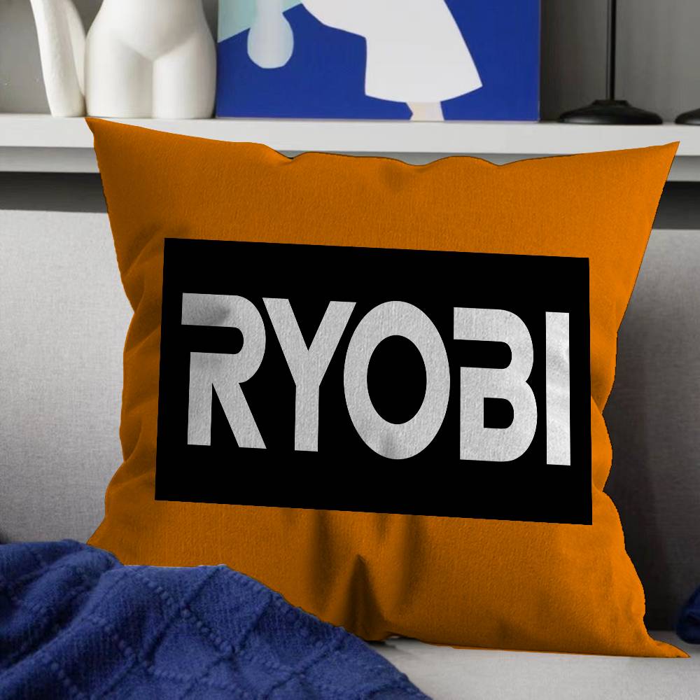 Ryobi Equipment Электроинструменты Логотип Бренда Коврики для Пола Чехол для Подушки Наволочка Обивочная Ткань Диван Декоративная Подушка Декор для Дома Наволочка