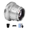 TTArtisan Meisho Optical 35mm Large Aperture Manual Fixed Focus Canon RF Mount Lens for Canon EOS R10 Mirrorless Cameras Authorized Silver F1.4 ASP-C