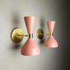 Modern Italian Diabolo Wall Sconce Lamps – Pair of Brass Wall Light Fixtures for Decorative Interiors