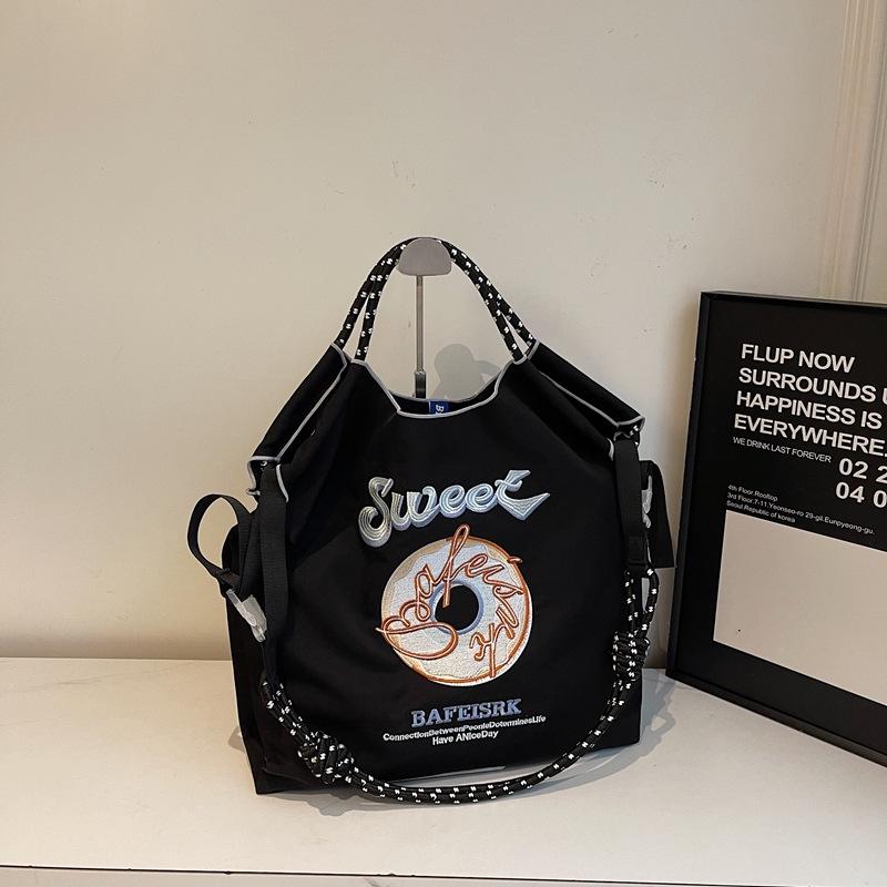 Stylish Dachshund Embroidered Nylon Crossbody Bag for Women - Autumn/Winter 2024 Collection