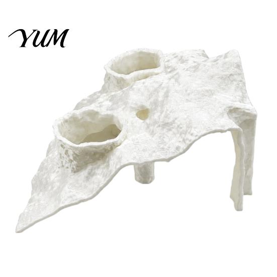 Corner Fish Tank Decor Aquarium Hideout, under Gravel Betta Cave Tunnel, Natural Texture Stone-Look Hideout Viewing Tunnel for Shrimp Shelter