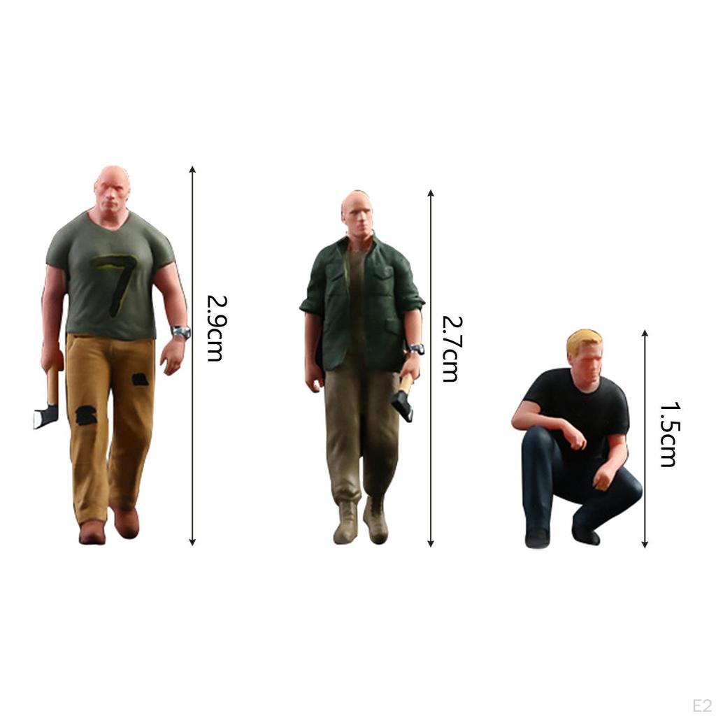 3х 1:64 фигурки модель мужчины кукла имитация миниатюрная игрушка крошечные люди персонаж для железных дорог