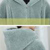 Winter Women Plus Size Hooded Fleece Coat High Quality Lamb Wool Jacket