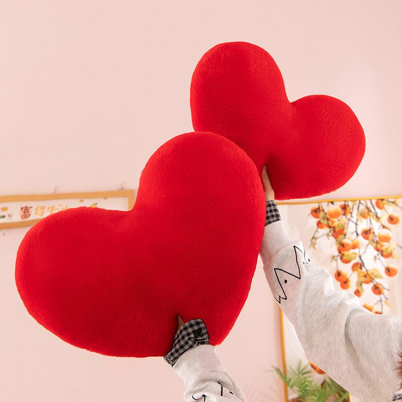 Heart Shape Plush Pillow With Pp Cotton Fill For Romantic Gift And Home Decor