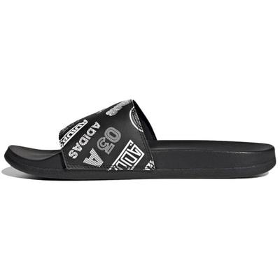 Шлепанцы Adilette Comfort 'Логотипы по всей поверхности Черный' FZ1750