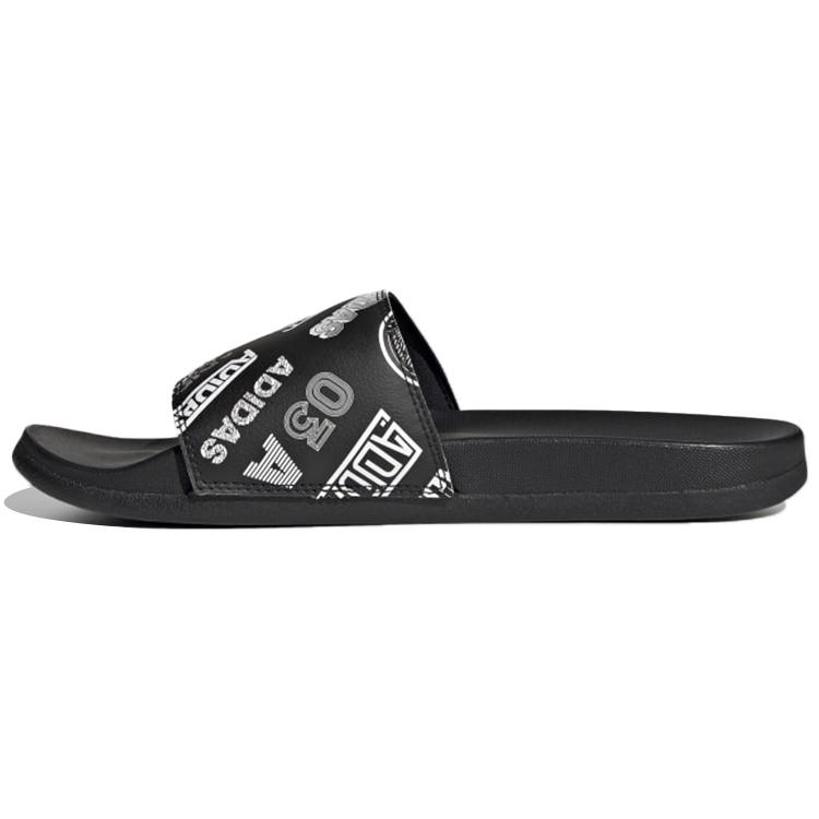 adidas Шлепанцы Adilette Comfort 'Логотипы по всей поверхности Черный' FZ1750
