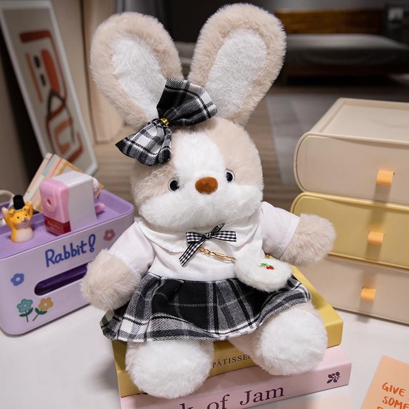 Flower Skirt Rabbit Plush Toy Wear Dress Bunny Doll Kid Birthday Gift Decoration