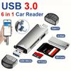 Многофункциональный USB 3.0 кард-ридер 6-в-1, адаптер для чтения карт памяти U-дисков, флеш-накопителей, аксессуары для телефона