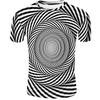 Creative 3D Digital Printed T-shirt for Men's Short Sleeves Tops