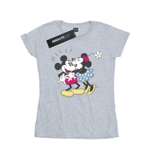 Disney Womens/Ladies Mickey And Minnie Mouse Kiss Cotton T-Shirt