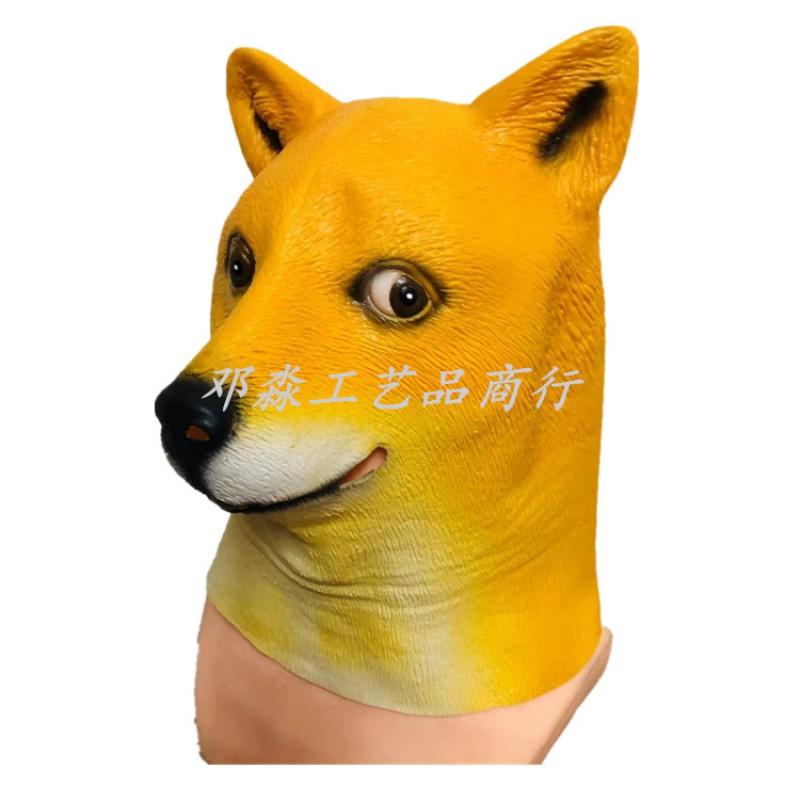 Halloween Husky Mask Dog Head Costume Christmas Carnival Party Latex Animal Headgear