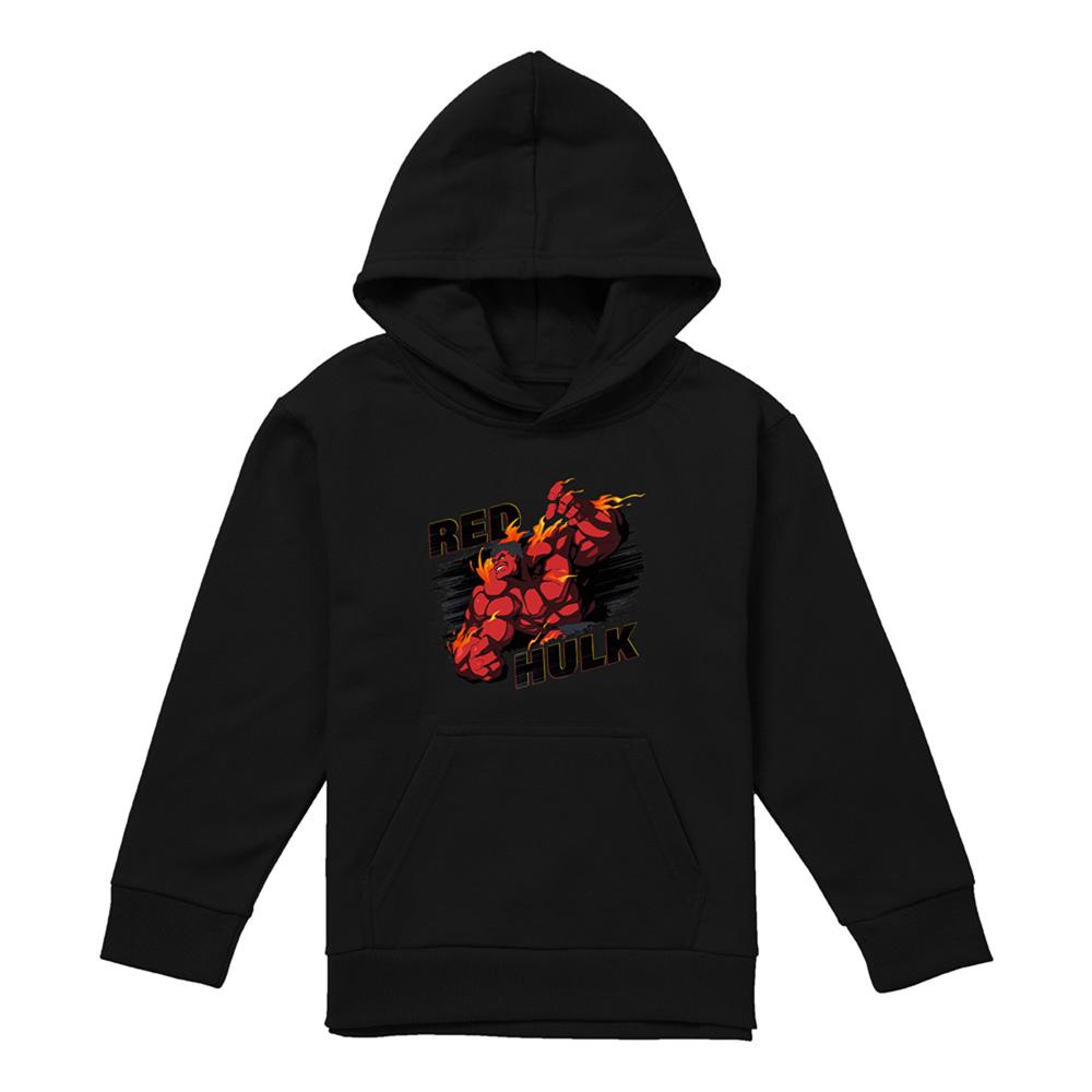 Marvel Childrens/Kids Red Hulk Fire Pull Over Hoodie