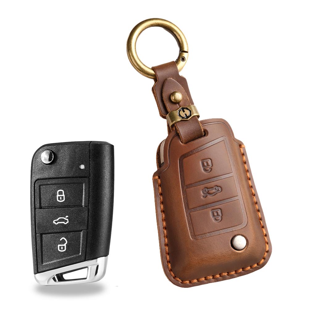 The retro key cover is suitable for Volkswagen's new Suiteng Langyi Exploration Song Yingdu Exploration Yue X car bag leather protective case